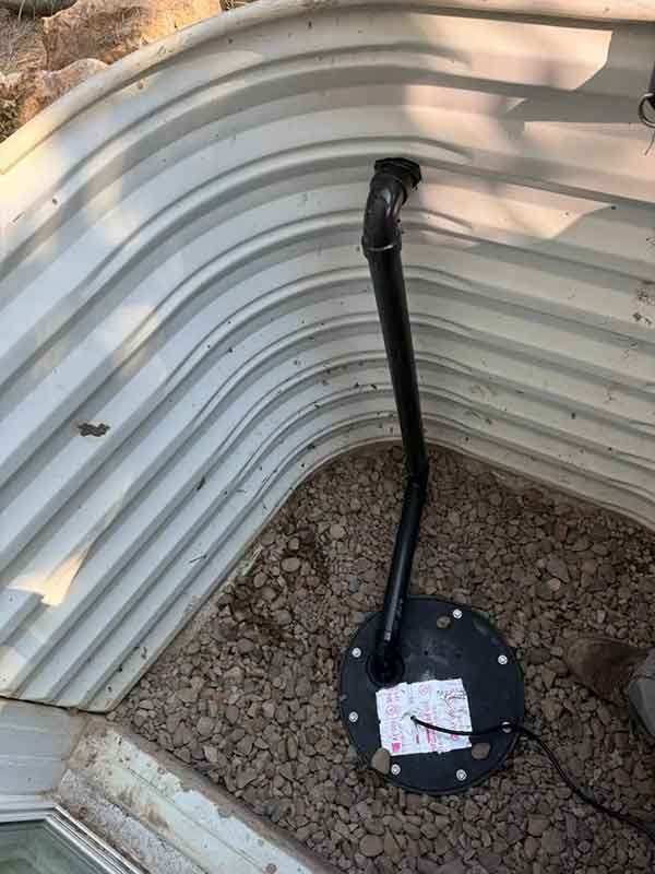 efficient window well installation with sump pump2